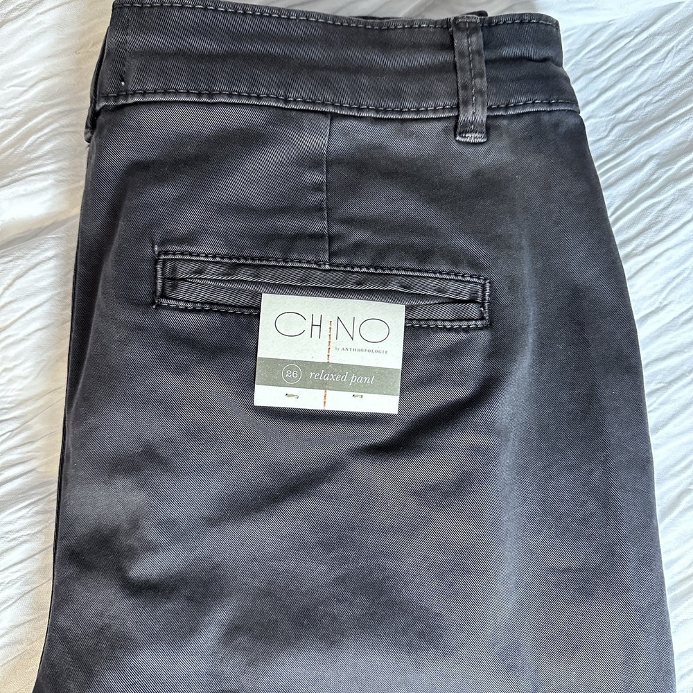 NWT‎ Chino By Anthropologie Gray Pants Women's Size 26 - Picture 2 of 9